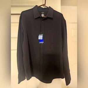 Apt. 9 Black Casual Button Down Shirt